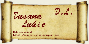 Dušana Lukić vizit kartica